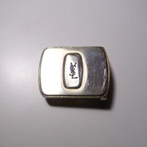 Vintage Yves Saint Laurent YSL Logo Metal Belt Buckle, Size 3 cm x 4 cm